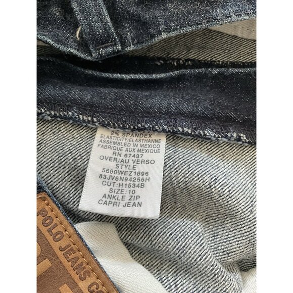 Polo Jeans Ralph Lauren Jeans Women's Size 10 Ankle‎ Zip Capri Jean Mid Rise - Picture 5 of 7